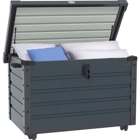Caja de almacenamiento, impermeable, fácil de mover, GRIS (1/5)