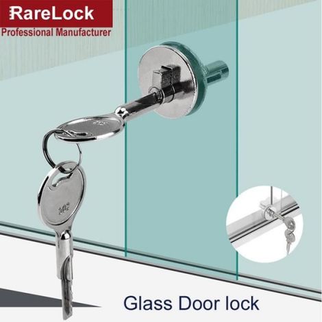Serrure de vitrine en verre MMS571 Rarelock F, armoire à vin, meubles en verre, armoire, garde robe (1/4)