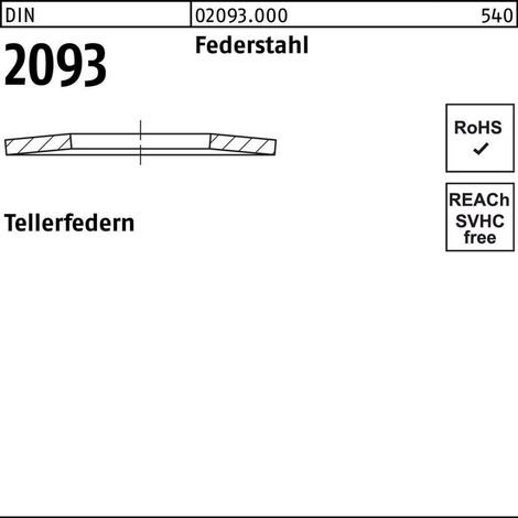 DIN 2093 Tellerfeder Stahl 23x12,2x1,5mm 200 Stk (1/2)