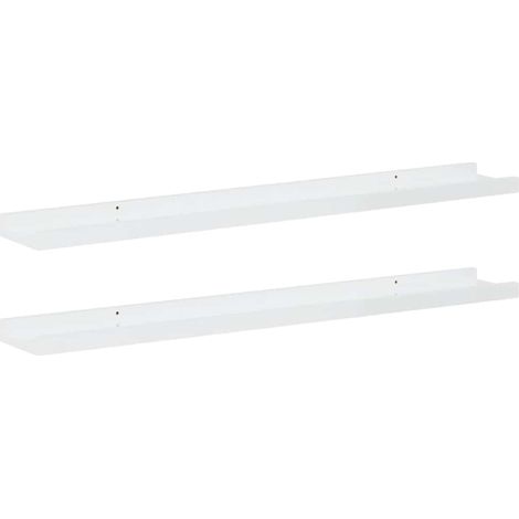 Maison Exclusive - Wandregale 2 Stk. Hochglanz-Weiß 80x9x3 cm