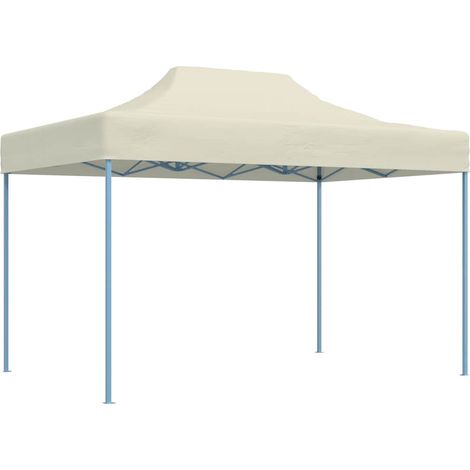 vidaXL Tente de réception pliable professionnelle 3x4 m Acier Crème (1/5)