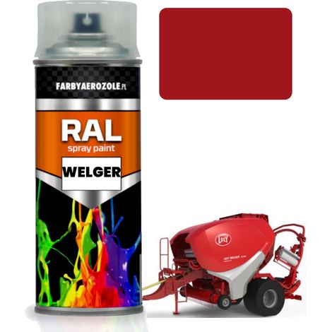 Vernice spray acrilica lucida rossa Welger per macchine agricole (1/3)
