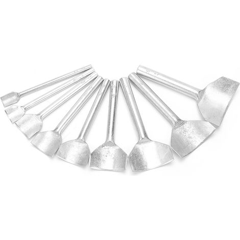9 poinçons demi-ronds en acier, outil portatif pour embouts de portefeuille en cuir. (1/5)