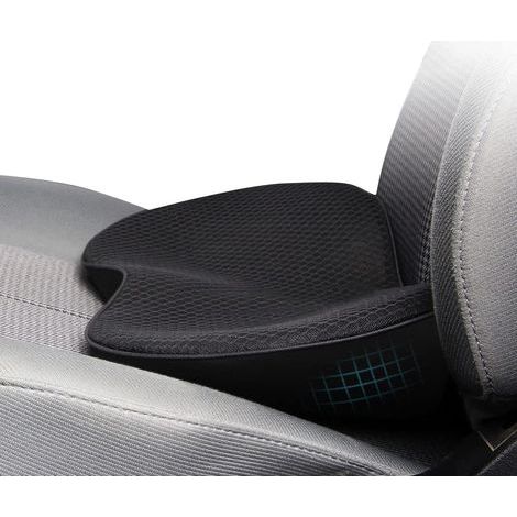 Cojín para asiento de coche para conductor, cojín grueso para asiento de coche, cojín para aliviar las molestias lumbares en todas las estaciones. (1/5)
