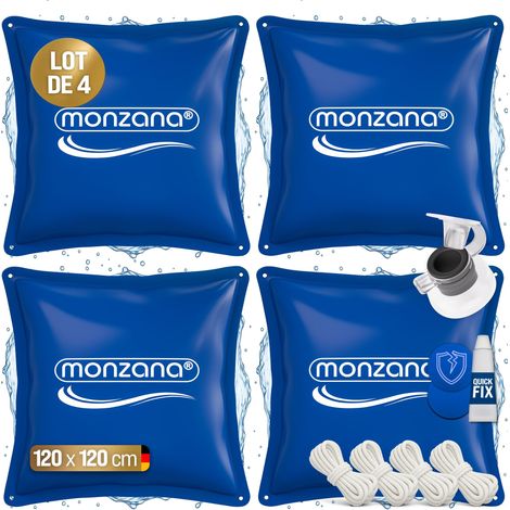 Monzana – Coussin gonflable pour piscine hivernage -20°C – 120x120 cm – PVC résistant aux UV – Valve de sécurité – Corde de 6 m incluse