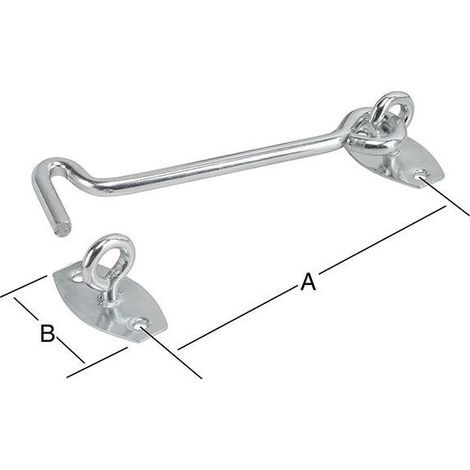 GANCHO  DE  TORMENTA  VORMANN  L.120  mm  acero  galvanizado  azul  con  placa  de  ojo  para  atornillar  -  000083120Z (1/2)