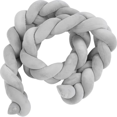 Tour de lit bébé, barrière de lit pour nourrisson, coussin moelleux à nœuds, protection latérale de lit bébé WL008-2M-14 (1/5)