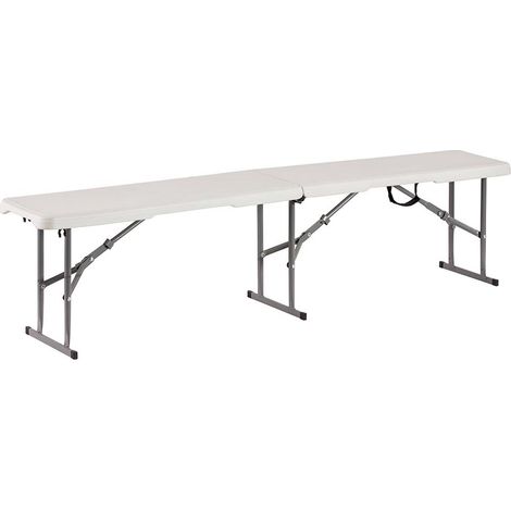 Banco plegable - plástico - 183x28x43 cm - Banco de camping