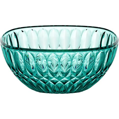Contenitore Vanity Ø21 cm colore verde acquamarina 21x21xh9,3 cm