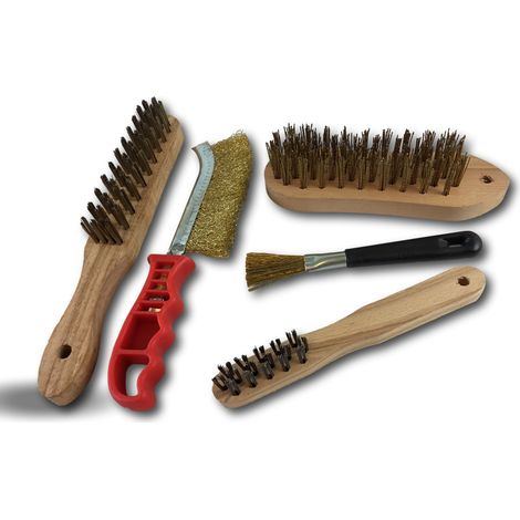 Lot de 5 brosses métalliques à main - 1 lot - Lot 5 brosses métalliques (1/5)