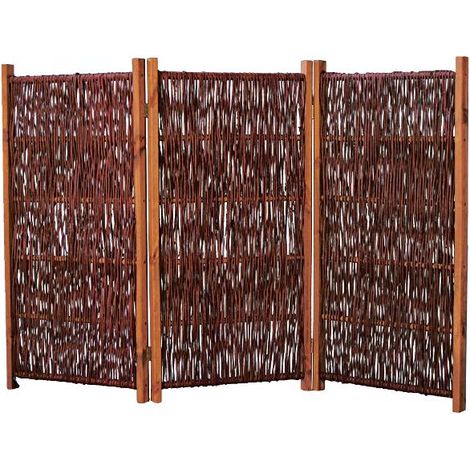 SOFIA Paravent aus Weide 180 x 120 cm (3x 60 x 120 cm)