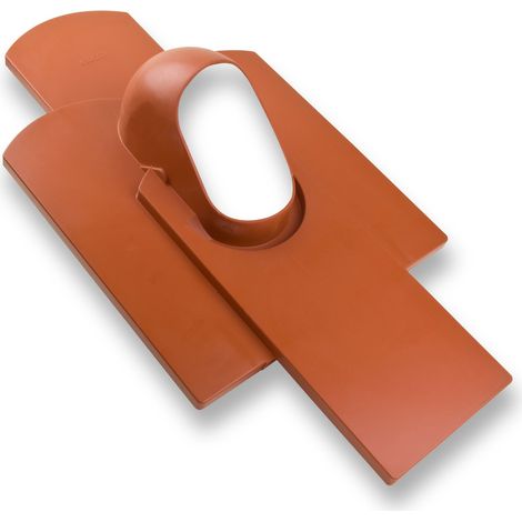 Biberdach Grundplatte DN110 Rot für Lüftungsleitungen (1/4)