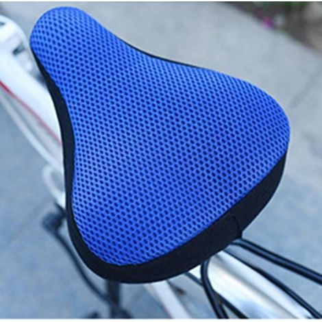 Housse de siège de vélo épais respirant Coussin de Selle pour VTT, Bleu foncé (1/4)