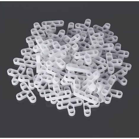 100 pcs 10mm Plastic T-Shaped Tile Spacers, Leveling Spacers, Tile Spacers, Tiler's Spacers, for DIY Paving, Wall Tiles, Slabs (1/5)