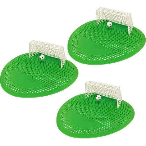 Lot de 3 filtres parfumés motif football, grille filtrante pour urinoir (1/5)