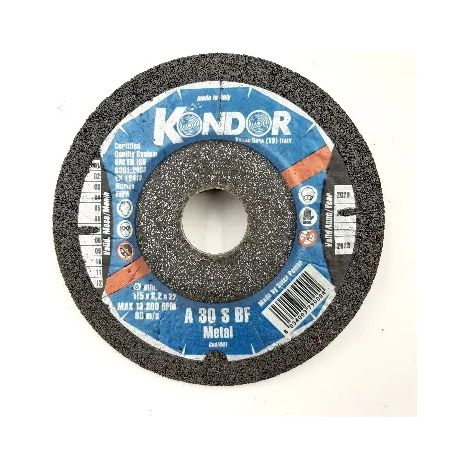 DISCO ABRASIVO KONDOR PER FERRO 115X3,2X22 mm
