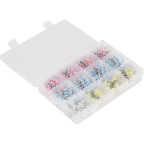 Lot de 270 connecteurs étanches à souder, manchons thermorétractables isolés 2:1, raccords électriques waterproof (1/5)