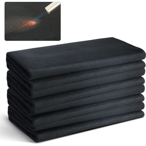 VEVOR Coperta per Saldatura in Feltro di Carbonio, Tappeto per Saldatura Ignifuga da 1016 x 1016 mm, Coperta di Protezione di Sicurezza max. 982°C, Tappeto Ignifugo Spessore da 3,5 mm (1/5)