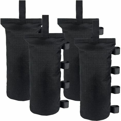 Lot de 4 sacs de lestage pour tentes et tonnelles - Sacs de sable pour auvents pliables et parasols de terrasse, idéaux pour créer des abris solaires extérieurs instantanés. (1/4)