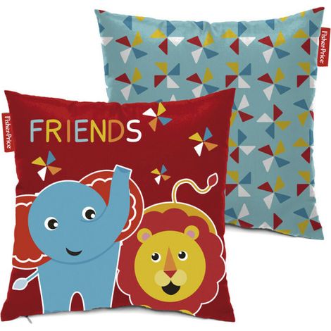 Coussin Lion et Eléphant -friends- (1/2)