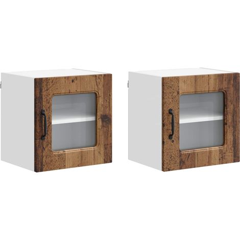 Maison Exclusive - Pannello lavastoviglie Kalmar 2 pcs Legno vecchio (1/5)
