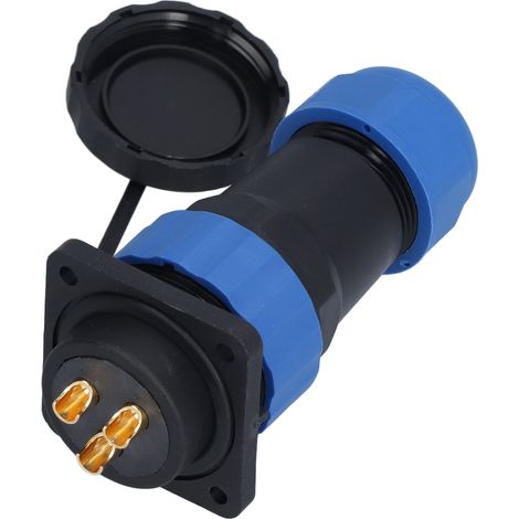 Connecteur étanche carré 4 trous IP68 prise aviation 380V 45A pour câble fil SP283 broche (1/5)