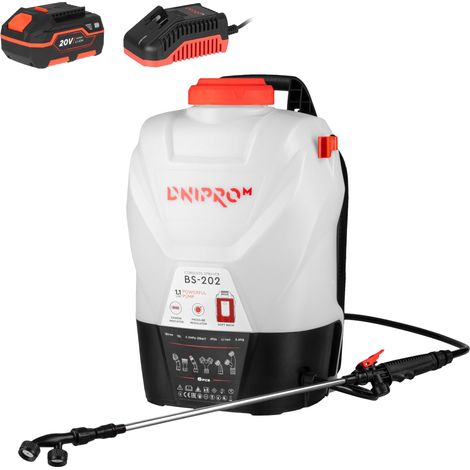 Dnipro-M Pulvérisateur Sac à Dos BS-202 12L, 20V, Batterie 4Ah, 5 Bar (1/5)