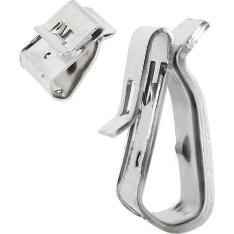 50 clips para cables, bridas de acero inoxidable, esterilizador de frascos, soporte para cables, soporte para panel solar