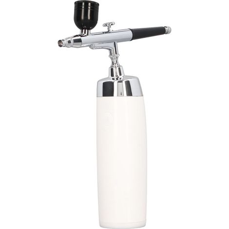 Kabelloses Airbrush-Set, USB-aufladbare Spritzpistole, stabil, tragbar, mit Farbbecher und Pipette, Weiß (1/5)