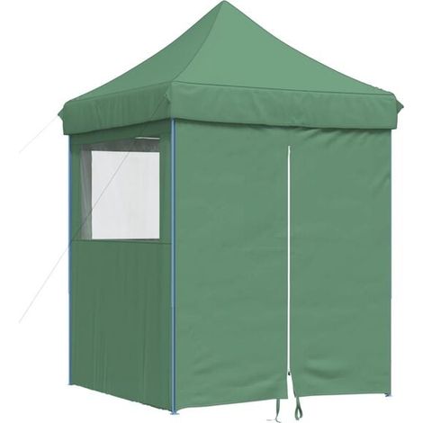 Tente de réception pliable et pliable avec 4 panneaux latéraux, verte (1/5)