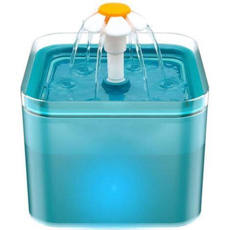 Fontaine à eau pour chat 2 litres – Filtration quadruple – Trois modes d'écoulement – Lumière LED intégrée – Ultra silencieuse ≤30 dB (1/5)