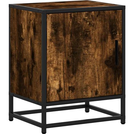 Maison Exclusive - Nachttisch Räuchereiche 40x31x50 cm Holzwerkst