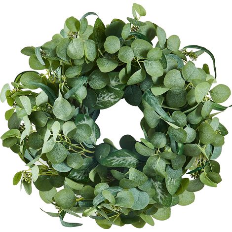 VEVOR Ghirlanda Decorativa Artificiale, 66,04 cm Verde, Decorata con Foglie di Eucalipto, Bacche, Steli Spinosi, Ghirlanda per Tutto lAnno, Decorazioni per Pareti di Casa, Festival Peso 0,45 kg