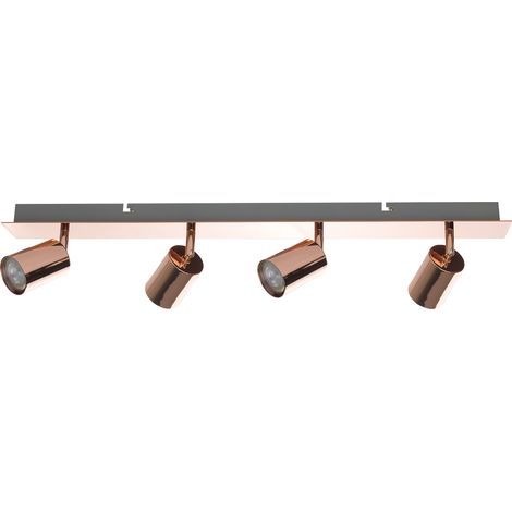 Lámpara de techo de metal color cobrizo 4 pantallas ajustables estilo moderno Tigris