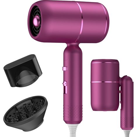 Sèche-cheveux pliable ionique moteur AC, 3 chaleurs (1/5)