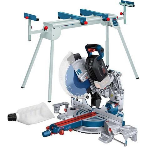 Bosch GCM18V-305 18V BITURBO Cordless Mitre Saw 305mm Bare + GTA2600 Leg Stand (1/4)
