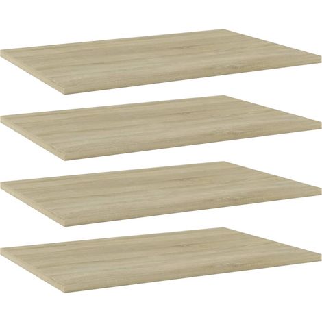 vidaXL Panneau de bibliothèque 4 pcs chêne sonoma bois d’ingénierie