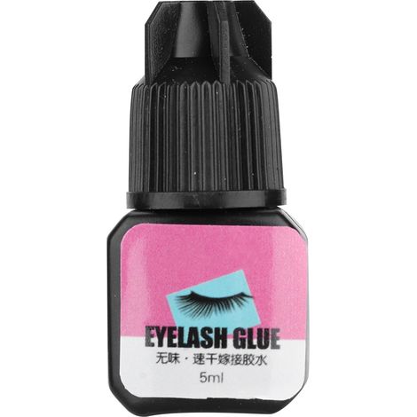 Colle à Extension de Cils 5ML, Séchage Rapide, Outil de Pratique pour Pose de Cils (1/5)