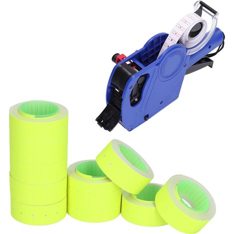 MX5500 Preisschildpapier (3 Rollen pro Packung, 15.000 Blatt pro Packung), einreihiges Supermarkt-Preisschildpapier 2112MM, fluoreszierendes Gelb. (1/5)
