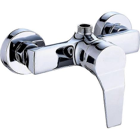 Mitigeur de douche en laiton pour salle de bain - Robinet mural chromé à 2 trous, entraxe de 150 mm (1/4)