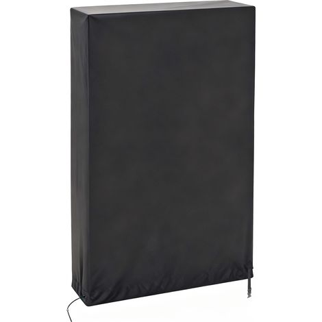 Housse de table de ping-pong 257 x 153 x 5 cm en polyéthylène noir avec boucles et charnières incluses