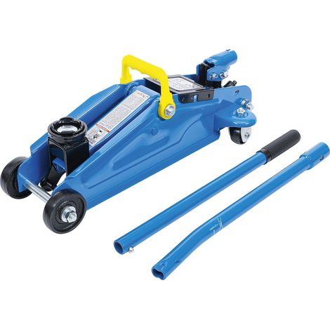 Cric rouleur bgs hydraulique 2 t 2 roulettes fixes et 2 orientables (1/4)