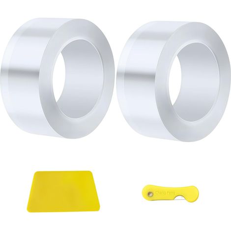 2PCS Films de Protection Transparent pour Peinture pour Auto Moto Vélos, Protecteur de Seuil Bord Porte de Voiture Covering Auto-adhésif Autocollant Anti-Rayures (5cm x 10M) (1/5)