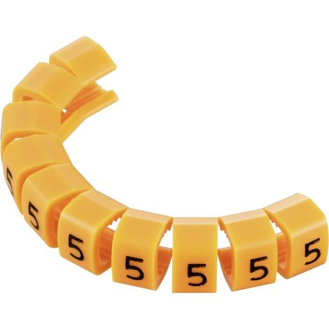 TRU COMPONENTS TC-MB2/5203 Clip de marquage Impression 5 Plage de Ø extérieur 4 à 5.10 mm S021541 (1/2)