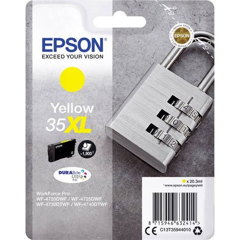 Epson Padlock C13T35944010 cartouche d'encre 1 pièce(s) Original Rendement élevé (XL) Jaune (1/2)