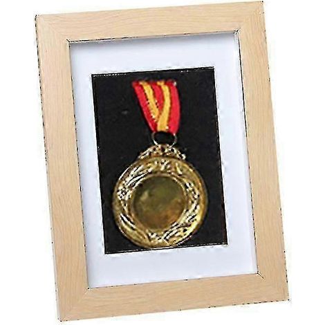 Cadre 3D pour médailles sportives - 12,7 x 17,8 cm, marron (1/5)