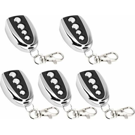 Lot de 5 ouvre-porte de garage électrique à télécommande, 433 MHz pour clonage de portail, de garage, de clonage électrique universel (5 pièces) (1/5)