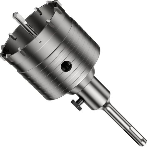 65mm  Scie à Cloche Trépan Béton , avec Tige  110mm et Foret de Centrage110mm, Couronne Carotteuse, Scies Cloches Carotteuse, Béton Scie à Cloche,Pour Ciment, Brique, Pierre, Mur