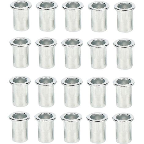 20-teiliges Nietmuttern-Set M8x10 aus Aluminiumlegierung mit flachem Kopf