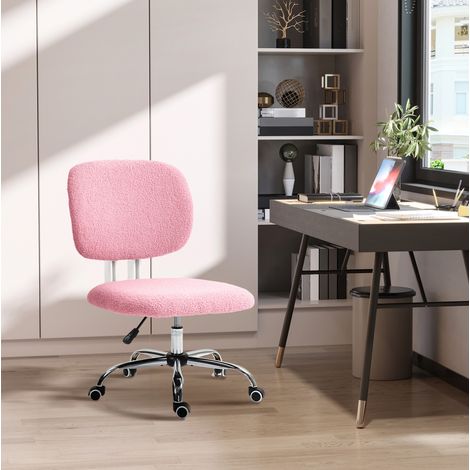 Chaise bureau ergonomique rose réglable polyester doux OKMYHOME (1/4)